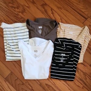 SO Short Sleeve Tees - Black, White, Brown, Cream